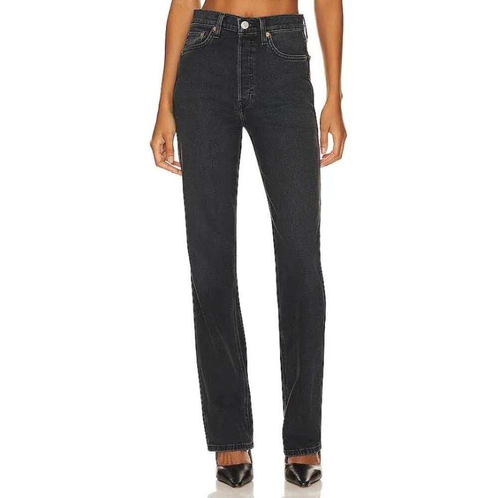 Re/Done 90s High Rise Loose Black Jeans NWT